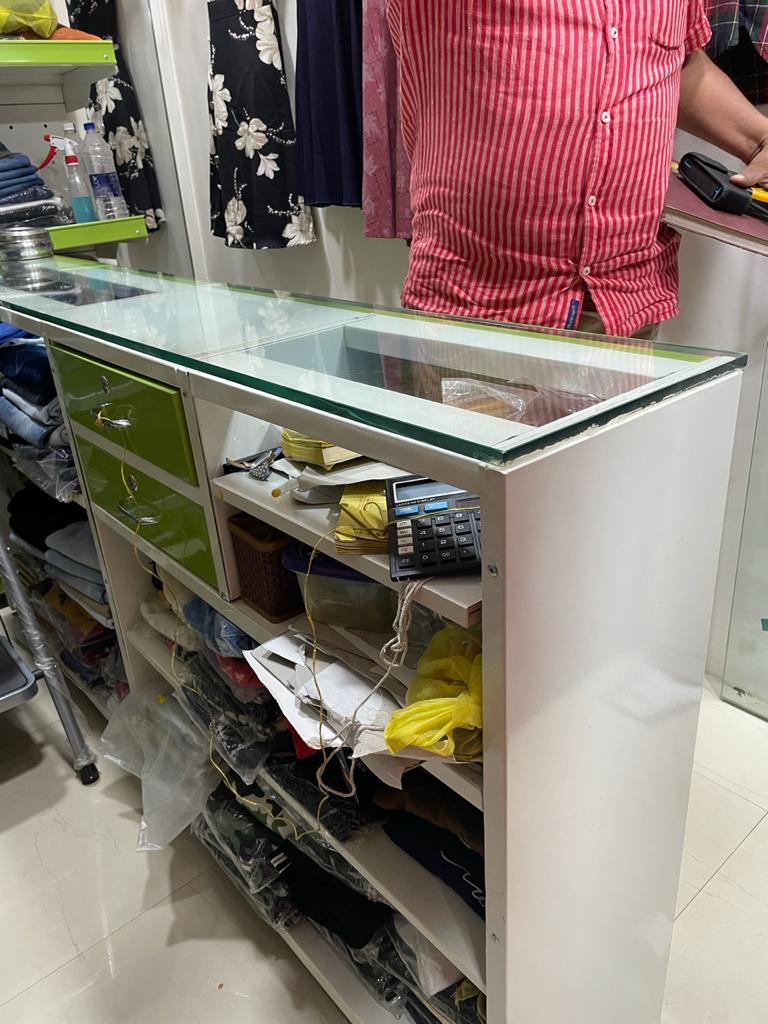 Steel counter online for garment shop