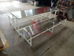 Stainless steel top canteen tables