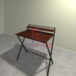 Folding Study/Office Table with Book Shelf Dark Wooden